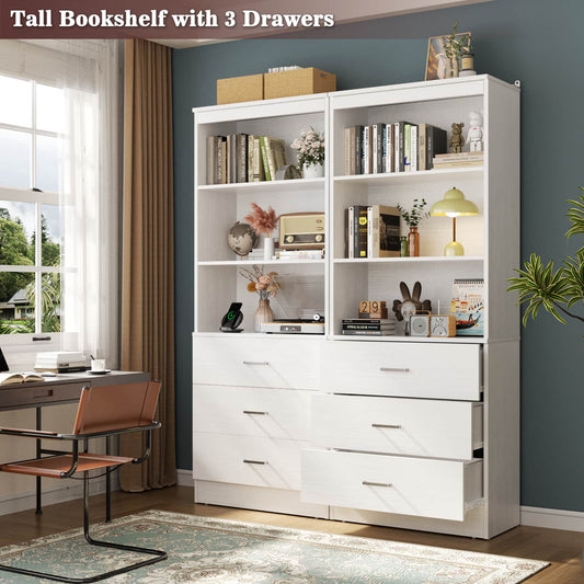 23.6" Closet Organizer System with 3 Wood Drawers