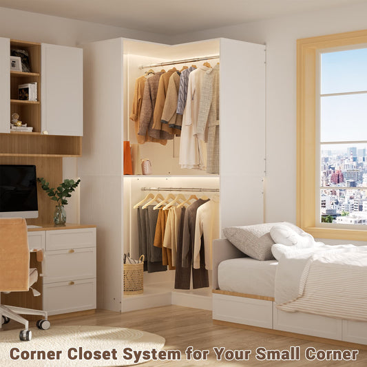 32 Inches Corner Closet System