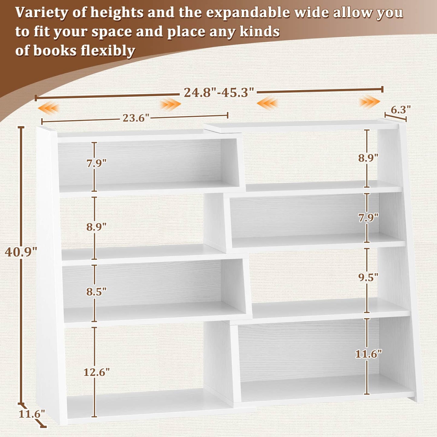4-Tier Small Extendable Ladder Bookcsae