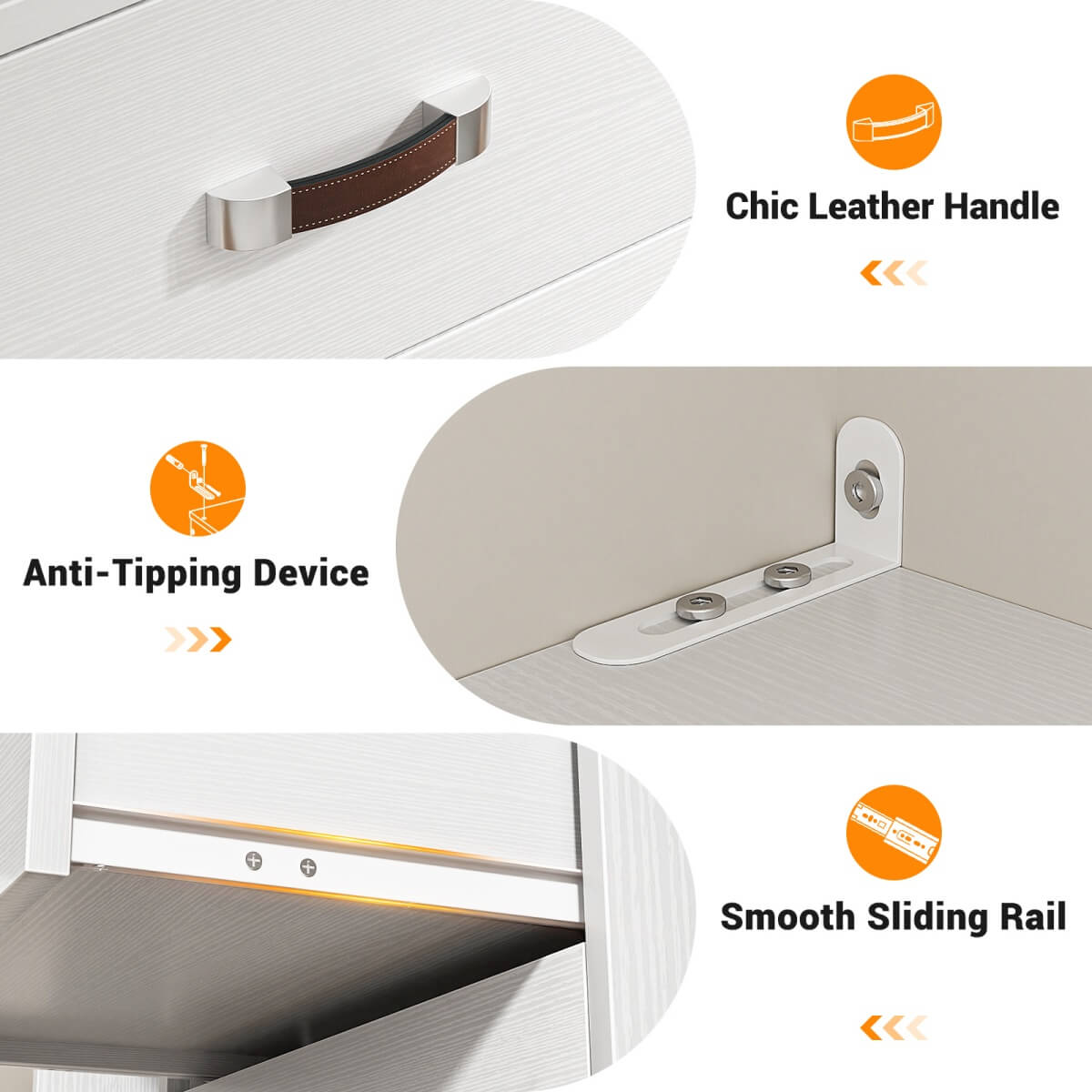 8FT Closet Organizer System with Partition Storage Spaces, Drawers, Shelves, Hanging Rods