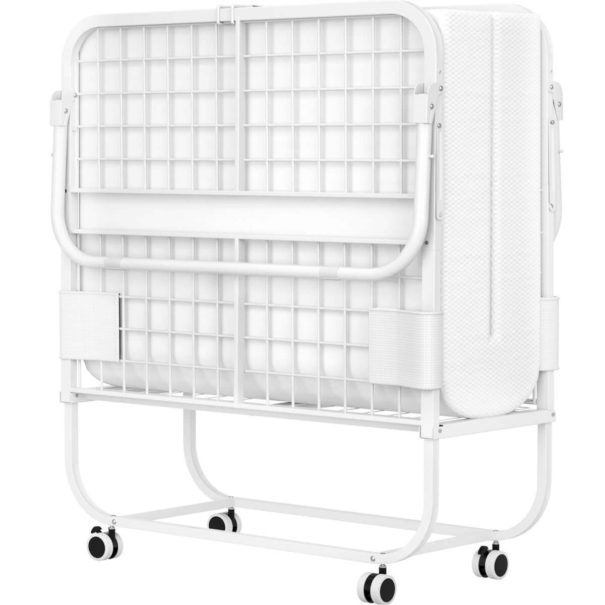 Twin Size Folding Bed with Mattress, 75'' x 38''