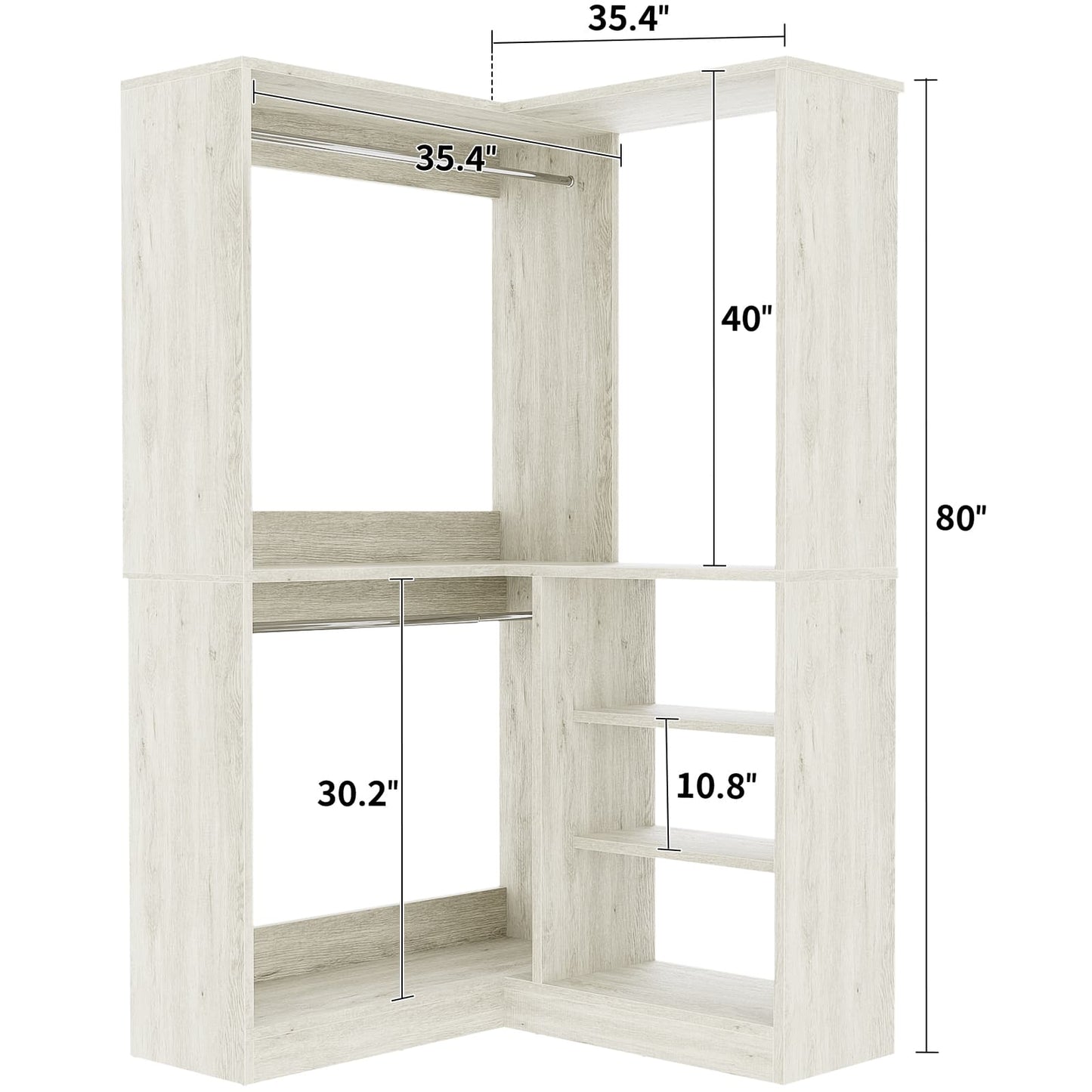 Homieasy Corner Closet System