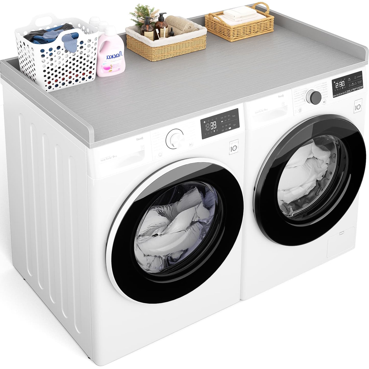 Washer and Dryer Countertop, Laundry Room Organization with Non-Slip Pads