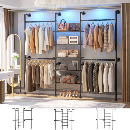 Industrial Pipe Clothing Rack