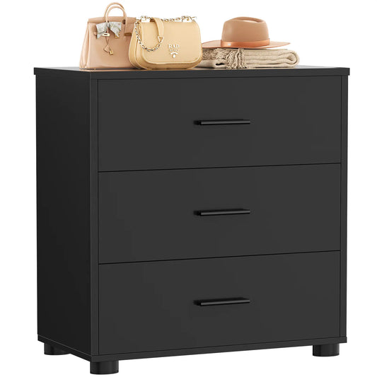 3-Drawer Wood Closet Organizer System - Multi-Functional Storage for Bedroom, Nightstand or End Table