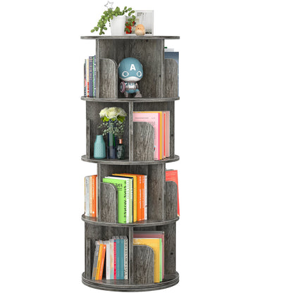 Rotating Bookshelf, 360 Display Corner Bookshelf for Small Space