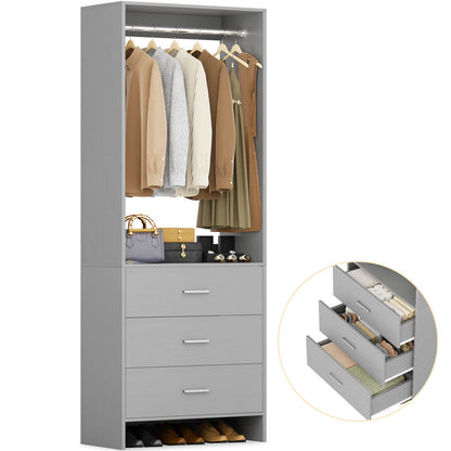 2FT Closet System with Wooden Drawers