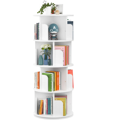 Rotating Bookshelf, 360 Display Corner Bookshelf for Small Space