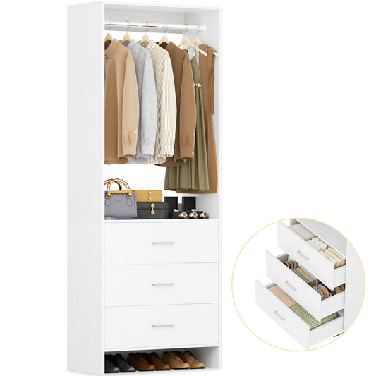 2FT Closet System with Wooden Drawers