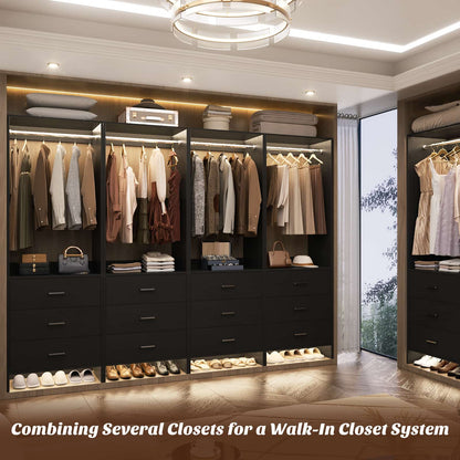 2FT Closet System with Wooden Drawers