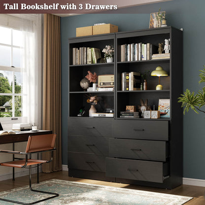 23.6" Closet Organizer System with 3 Wood Drawers