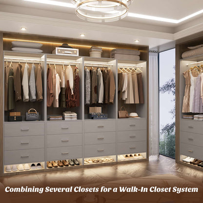 2FT Closet System with Wooden Drawers