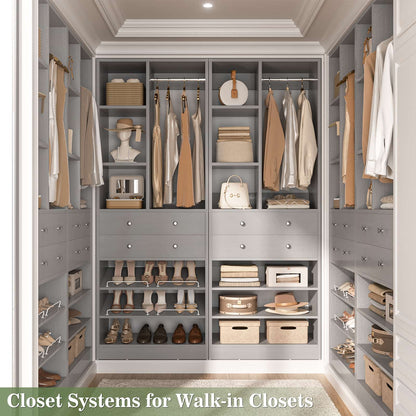 28-Inch Closet Organizer Tower – Free Standing Wardrobe Storage Unit with Drawers and Shelves, Closets System