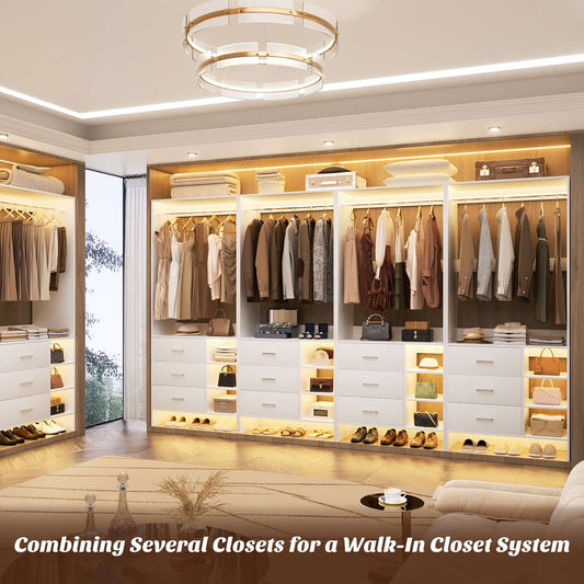 2.5FT Closet System with Wooden Drawers