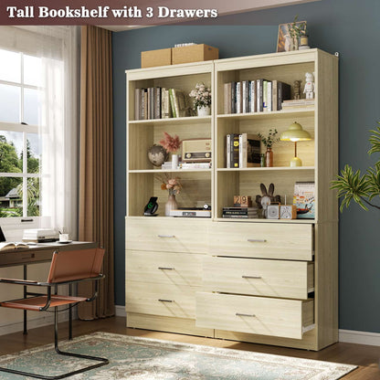 47.2" Closet Organizer System with 6 Wood Drawers