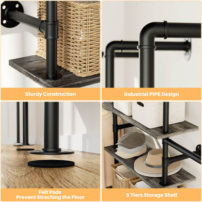 Industrial Pipe Clothing Rack
