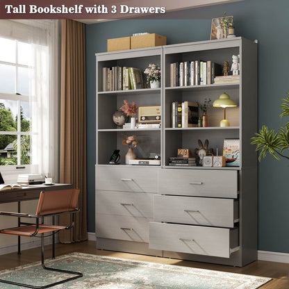 23.6" Closet Organizer System with 3 Wood Drawers