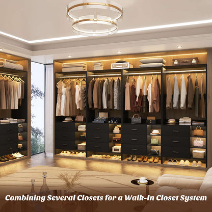 2.5FT Closet System with Wooden Drawers