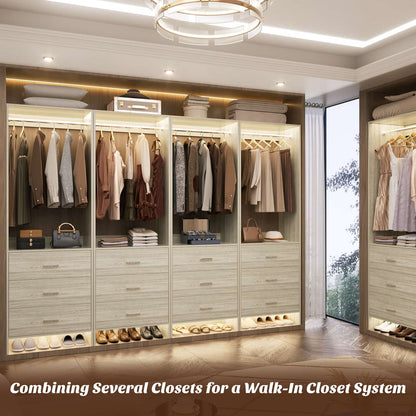 2FT Closet System with Wooden Drawers