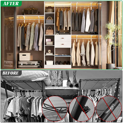 8FT Closet Organizer System with Wood Drawers