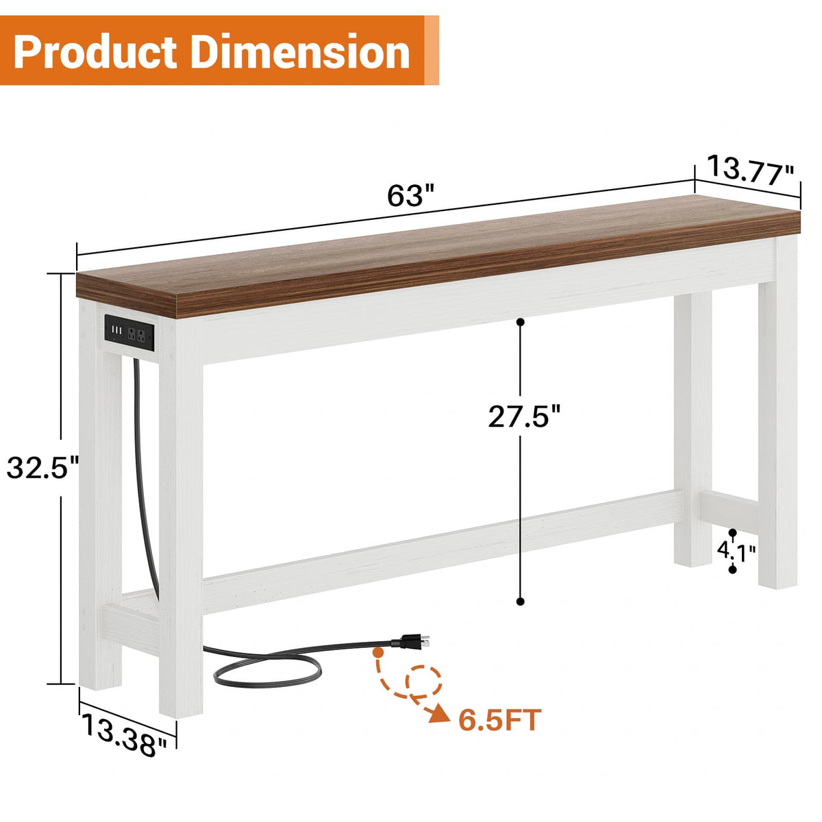 63" Console Tables for Entryway, Long Console Tables for Living Room