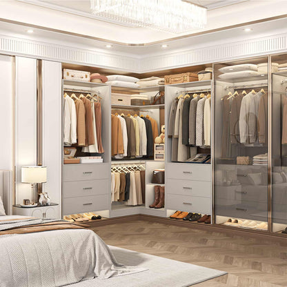 4FT Closet System with Wooden Drawers