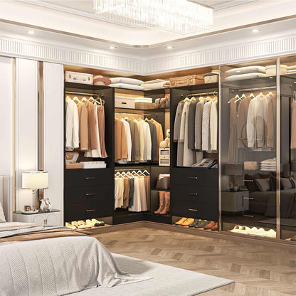 4FT Closet System with Wooden Drawers