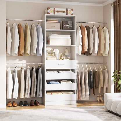 4-9 Ft Adjustable Wooden Closet Organizer System