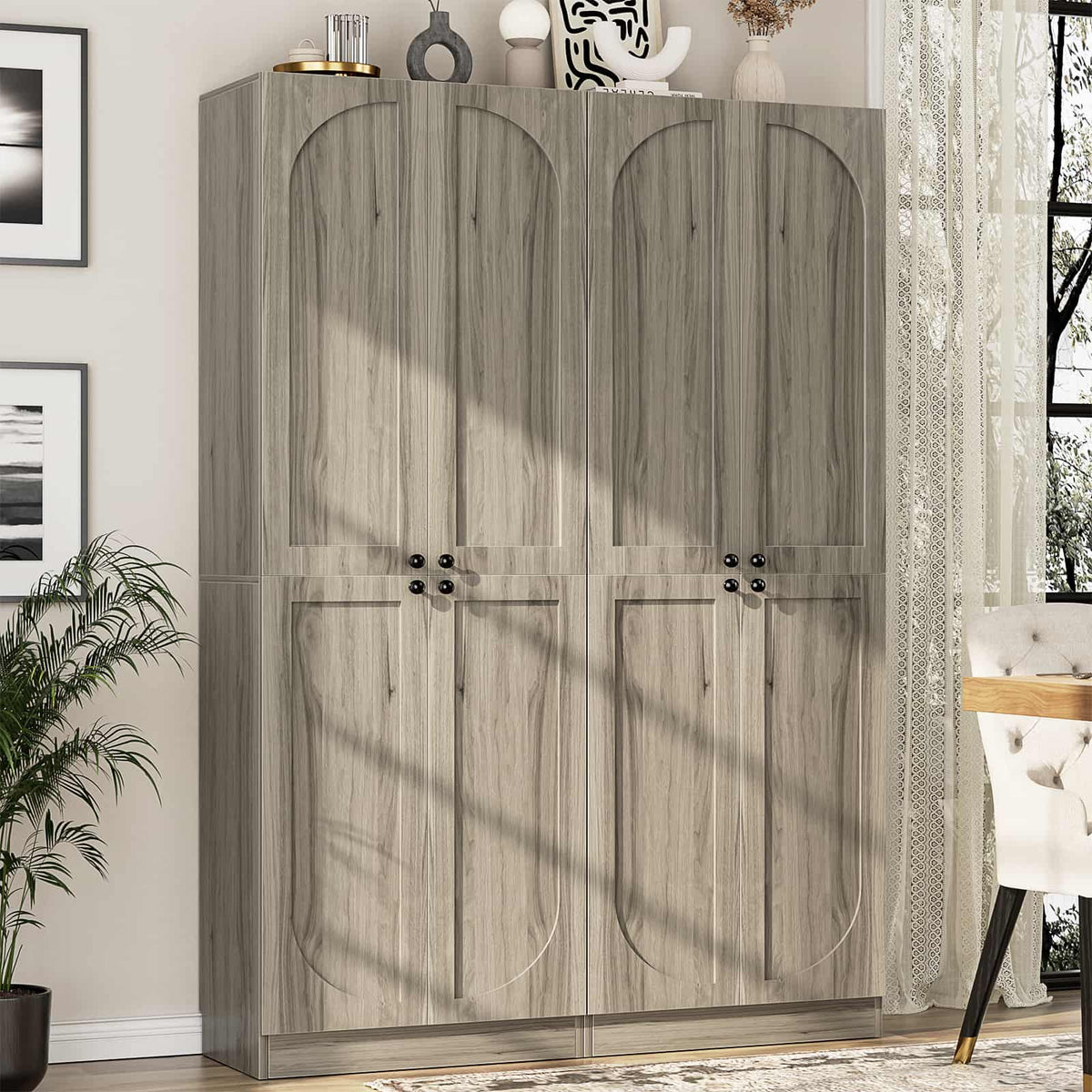 80" Kitchen Pantry with 4 Soft Close Doors