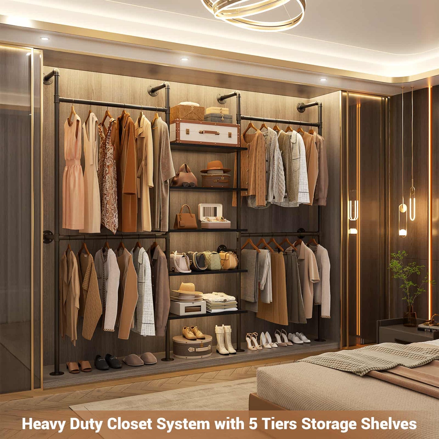 Industrial Pipe Clothing Rack