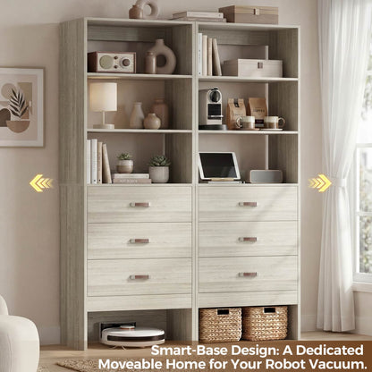 1.8FT Closet System with Leather Handles for Small Space