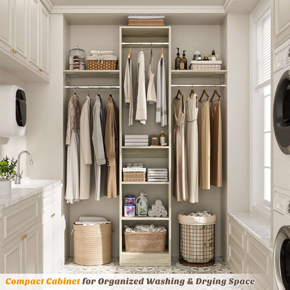 4FT Small Closet System with 4 Closet Rods & 3 Shelves