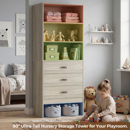 1.8FT Closet System with Leather Handles for Small Space