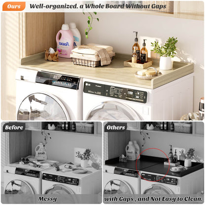 Washer and Dryer Countertop, Laundry Room Organization with Non-Slip Pads