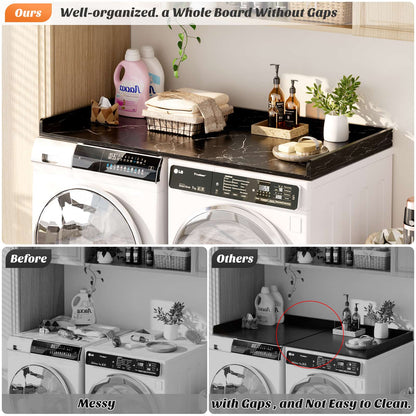 Washer and Dryer Countertop, Laundry Room Organization with Non-Slip Pads