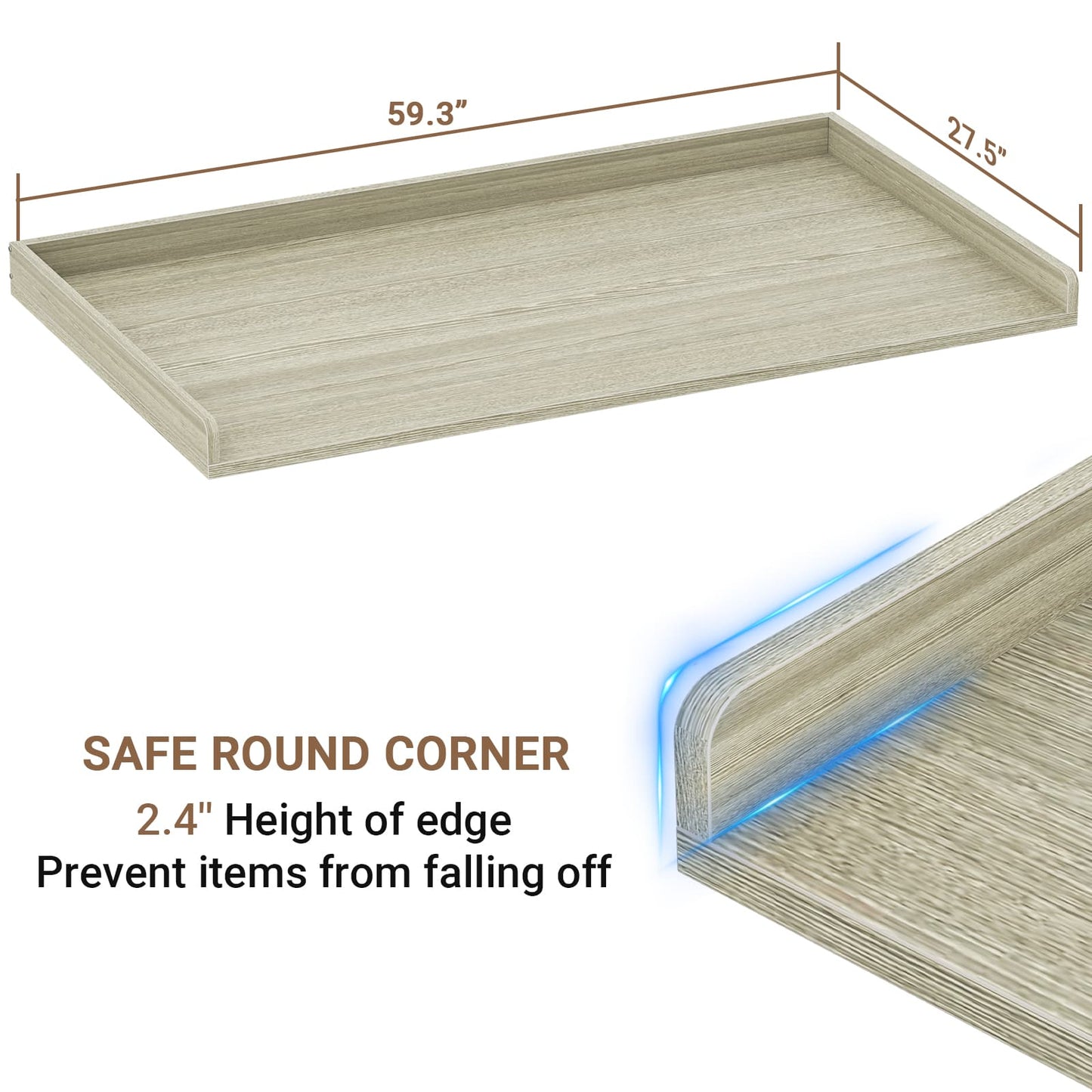 Washer and Dryer Countertop, Laundry Room Organization with Non-Slip Pads