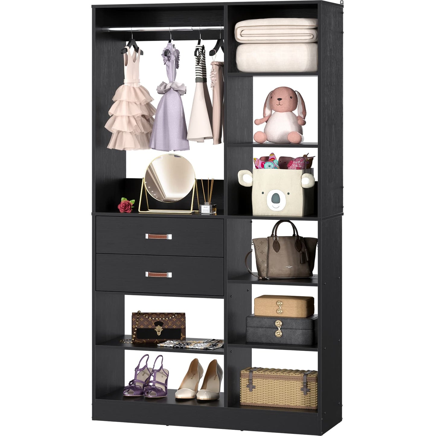 40 Inches Freestanding Closet System with 10 Shelves