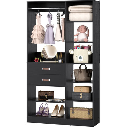40 Inches Freestanding Closet System with 10 Shelves