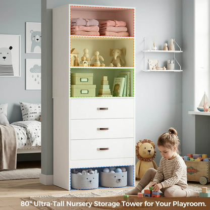 1.8FT Closet System with Leather Handles for Small Space