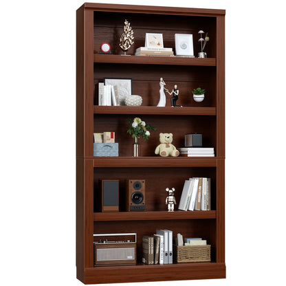 71” Tall Bookcase with Adjustable Storage Shelves