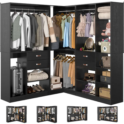 Freestanding Closet System with 3 Sets