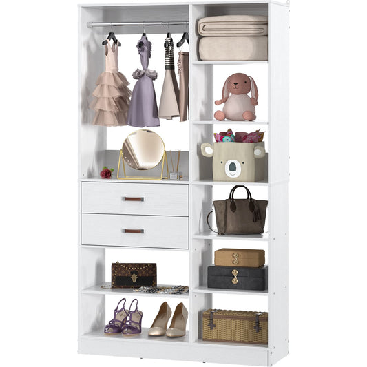 40 Inches Freestanding Closet System with 10 Shelves