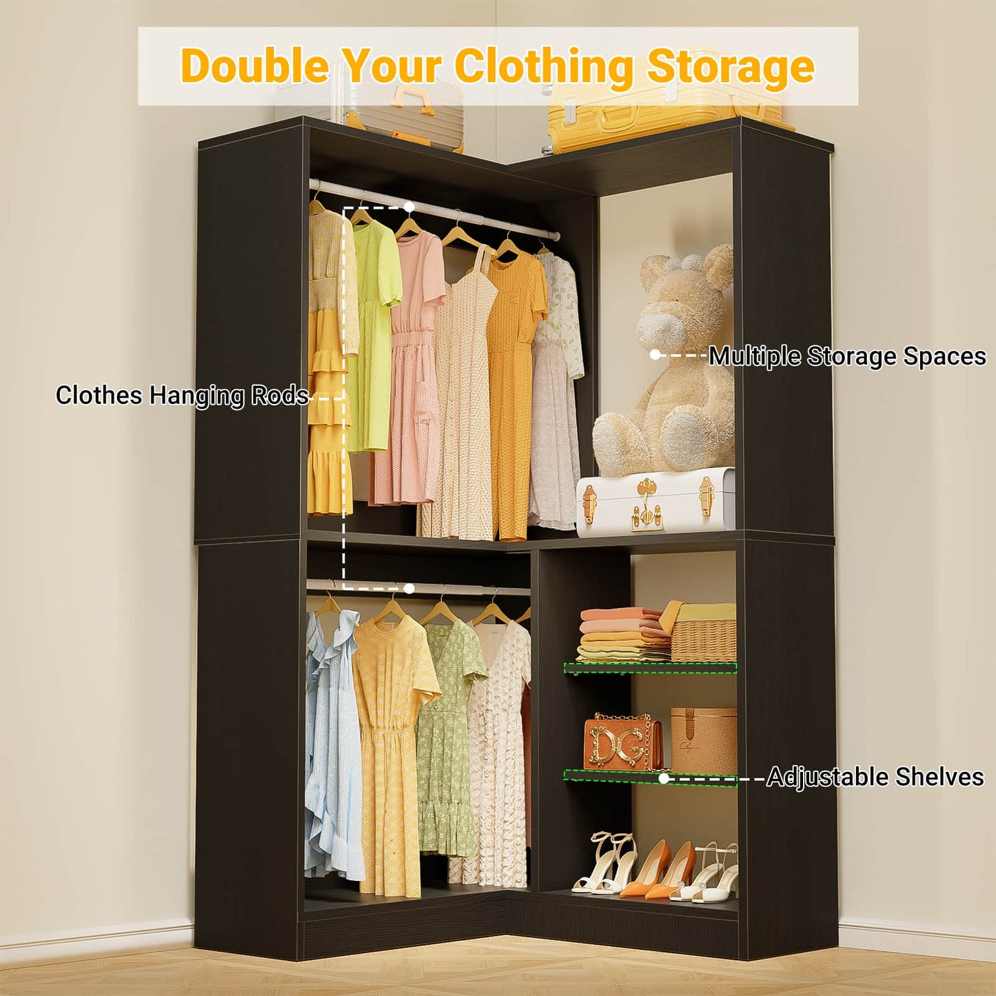 Homieasy Corner Closet System