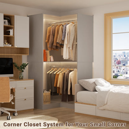 32 Inches Corner Closet System