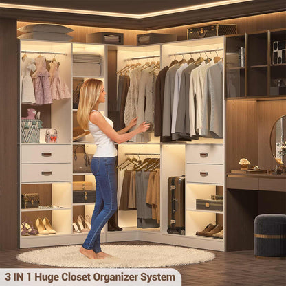 Freestanding Closet System with 3 Sets