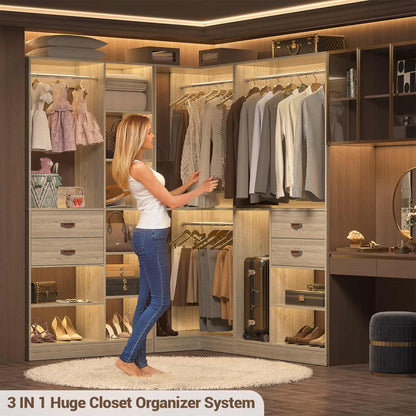 Freestanding Closet System with 3 Sets