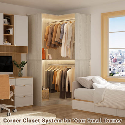 32 Inches Corner Closet System