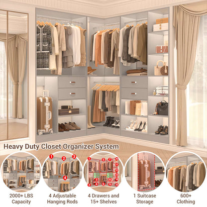 Freestanding Closet System with 3 Sets