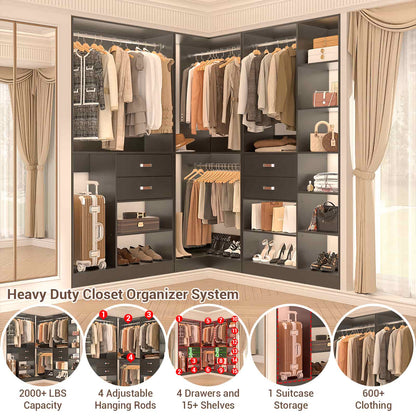 Freestanding Closet System with 3 Sets