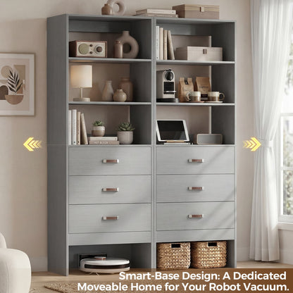 1.8FT Closet System with Leather Handles for Small Space